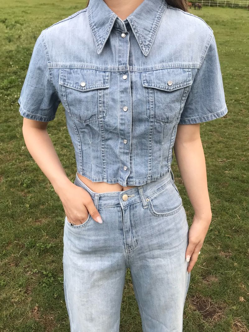 Horizon denim set up shirt
