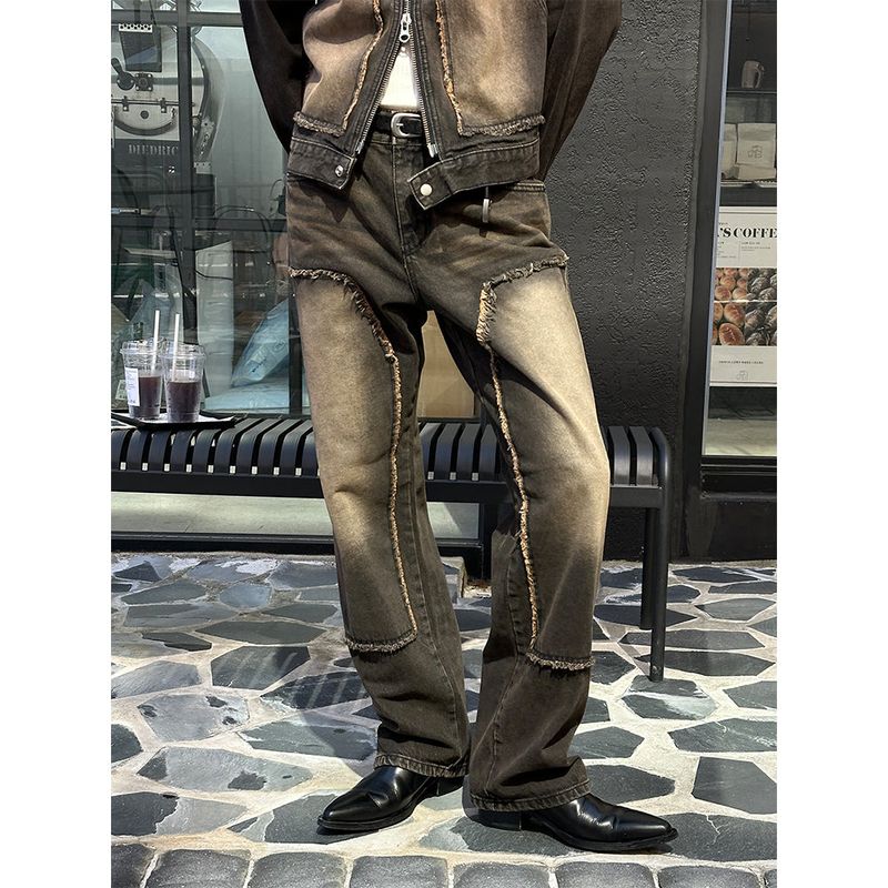  [SET UP가능] Tin black cutting denim jacket