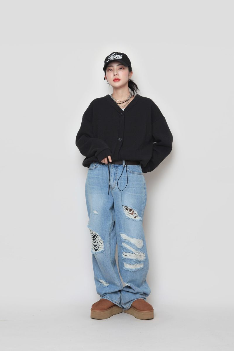 vintage wide denim pants