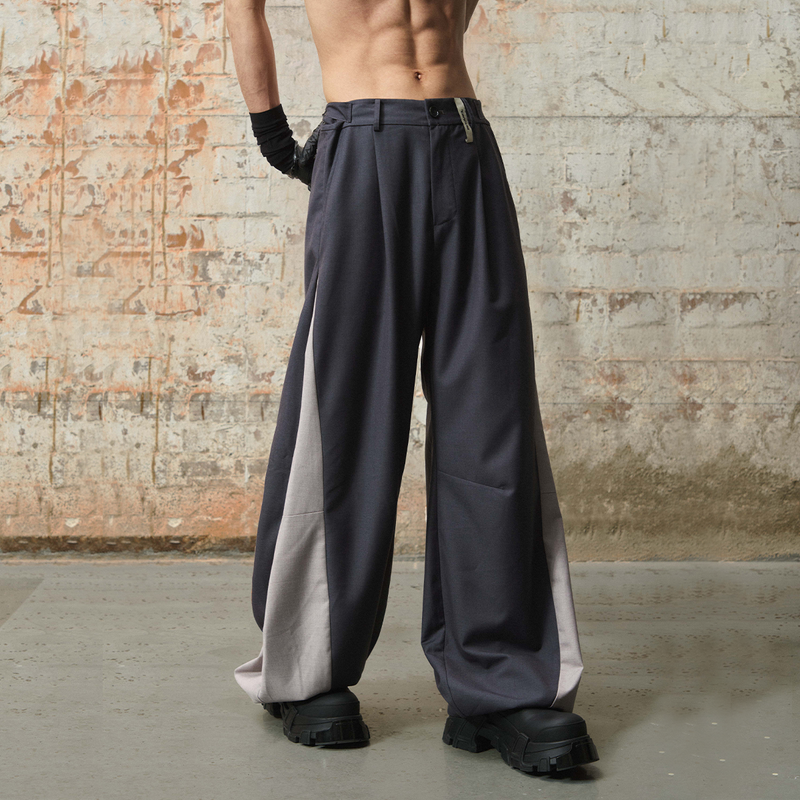 RELABEL（リレーベル）の「RELABEL 24SS ‘Hidden Rails’ Colourblocked Contour Pile-Up Leg Cuffs Adjustable Waistband Relaxed Casual Pants（Pants）」
