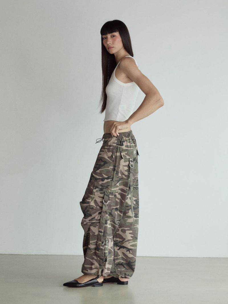 D-ring Cargo Pants_Camoflage beige