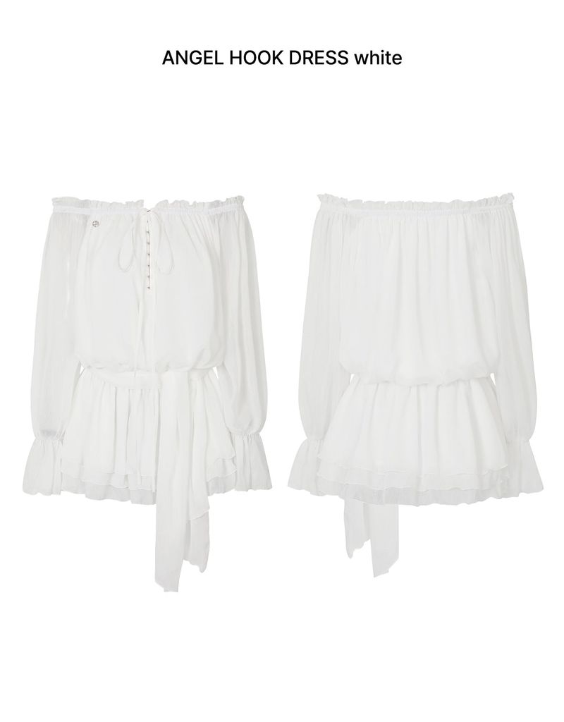 ANGEL HOOK DRESS white