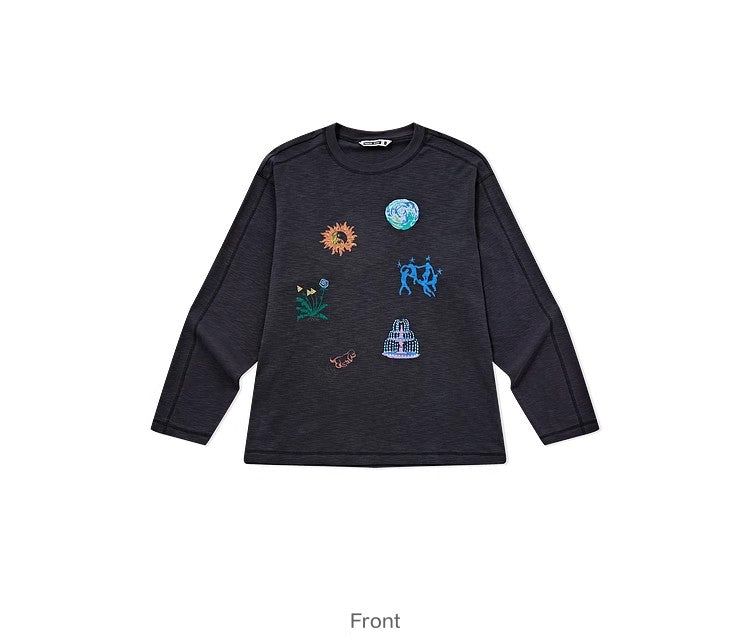 FMACM（エフエムエーシーエム）の「FMACM Hand-painted Printed Bamboo Cotton Cool Feeling Long Sleeve T-Shirt（Tops）」