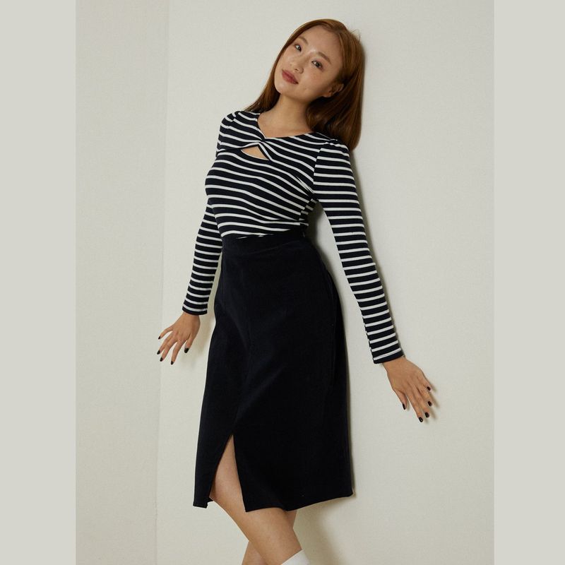 Amber stripes T-shirts (navy)