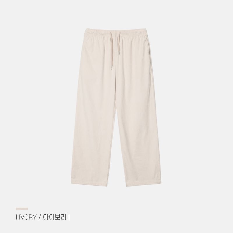 Twill Basic Golden Wide Pants 7C