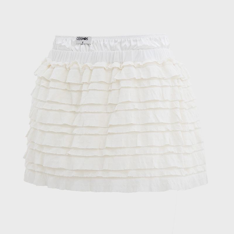 FRINGE SKIRT IN IVORY