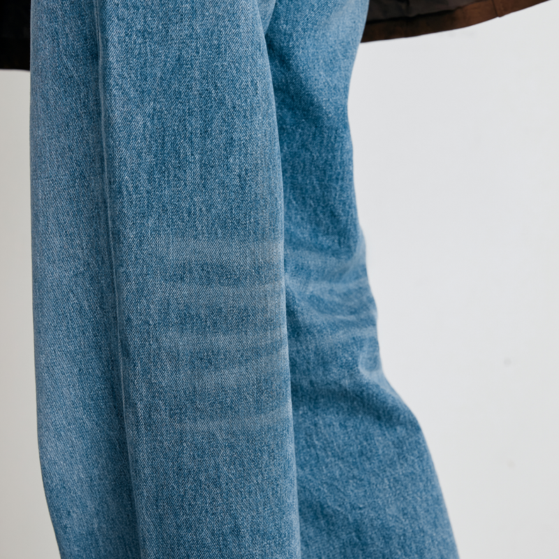 Washed Blue Wide Jean - YW392