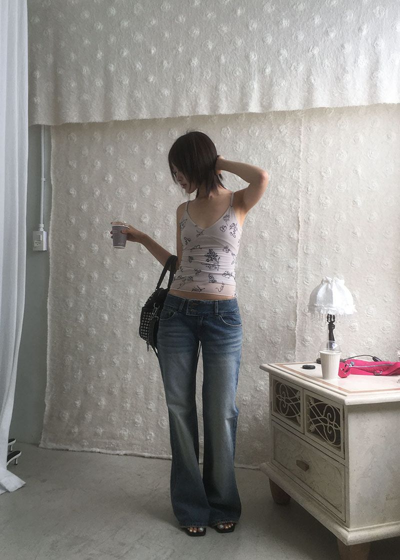 DRAWING MESH SLEEVELESS (3color)