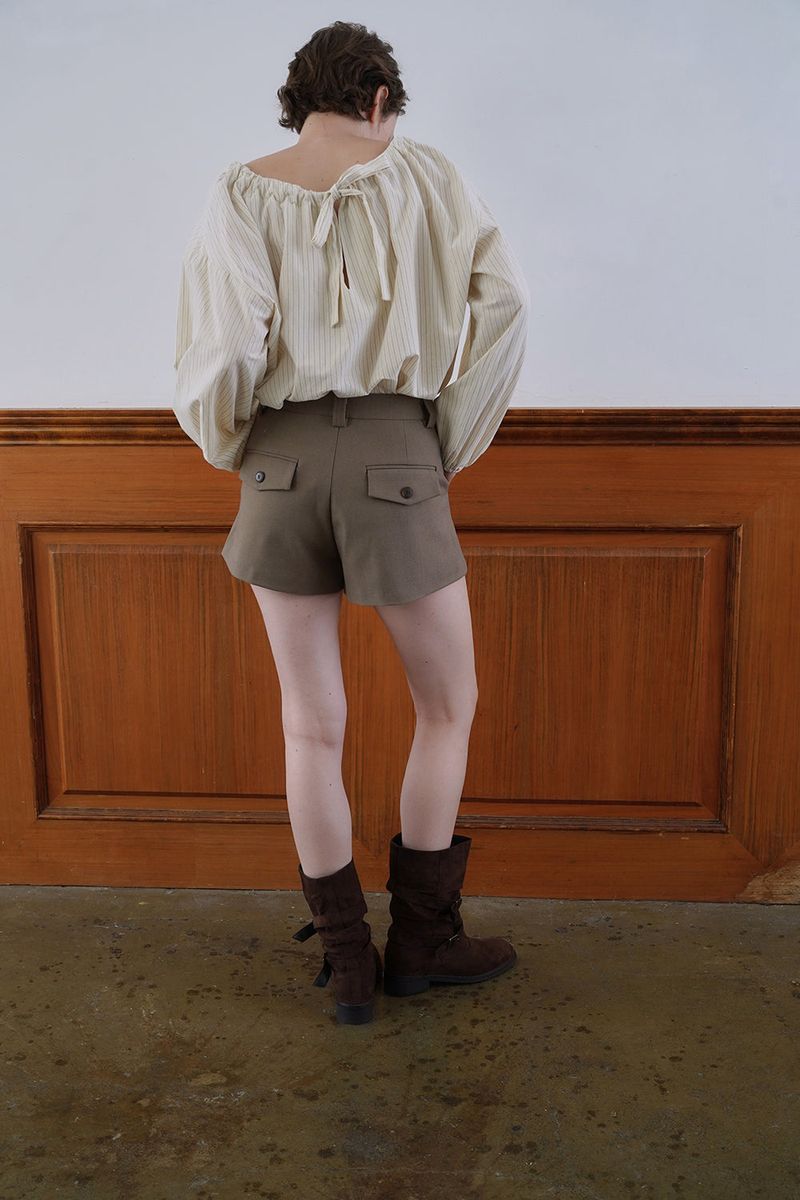 Suede buckle boots_brown