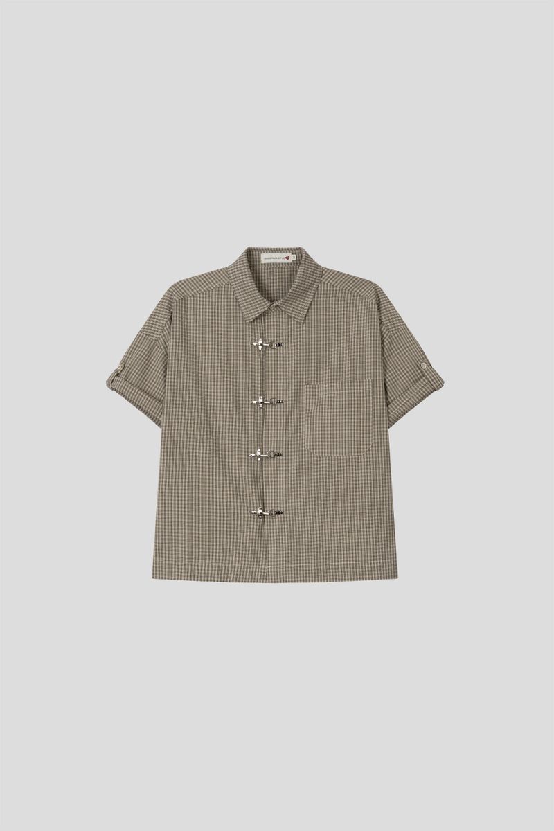 crop buckle shirt(2colors)