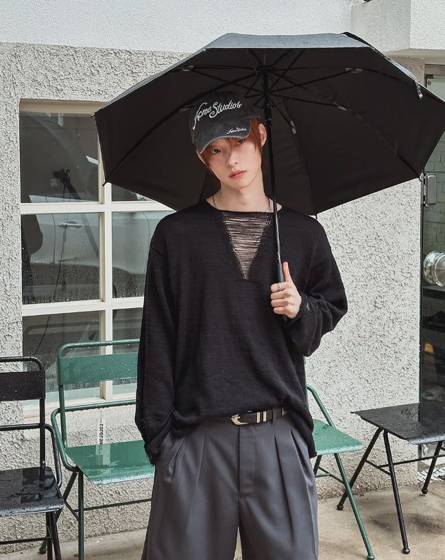 Sponge Grunge Damaged Knit