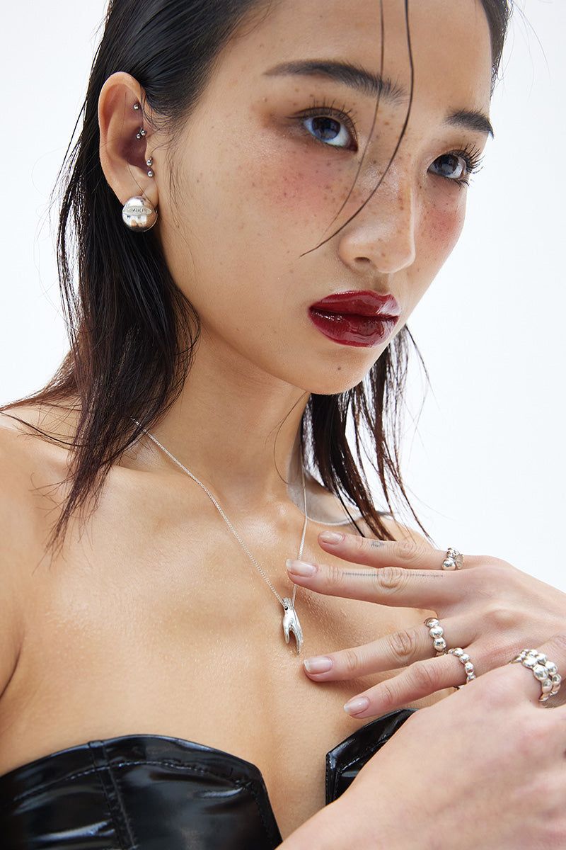 TAG BALL EARRINGS