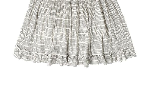 Saego Frill Check Midi Skirt