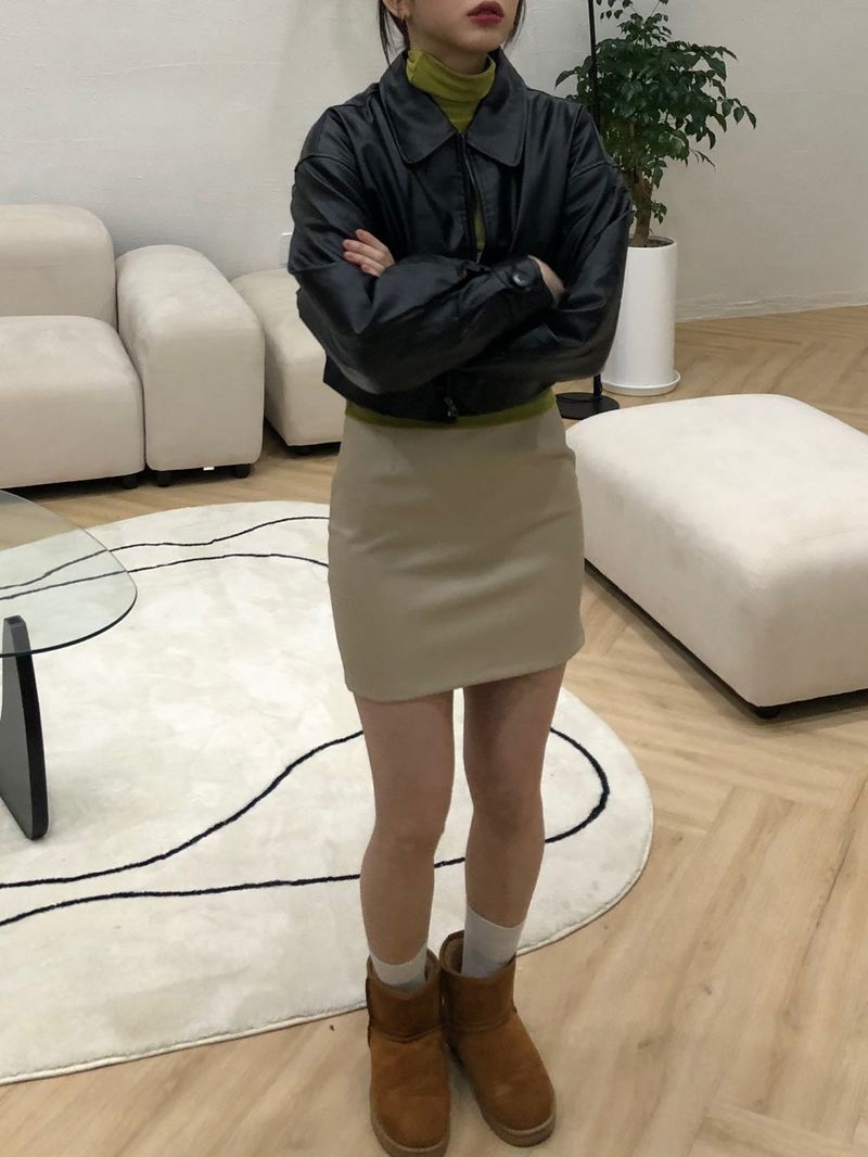 Malo short leather jacket