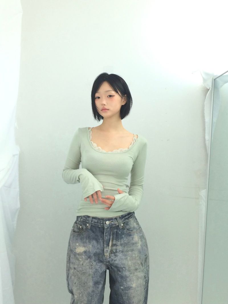 rough-washed vintage denim