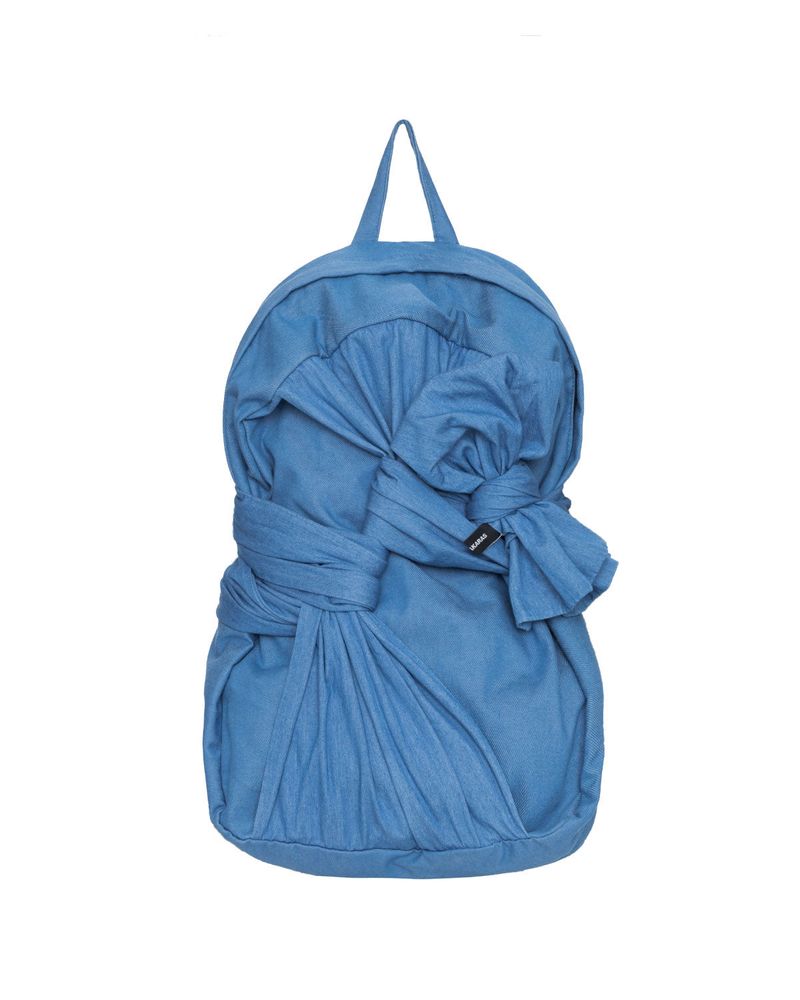 IUGAMAKARAS（イウガマカラス）の「Knotted Backpack (Denim-Sky Blue)（Bags）」