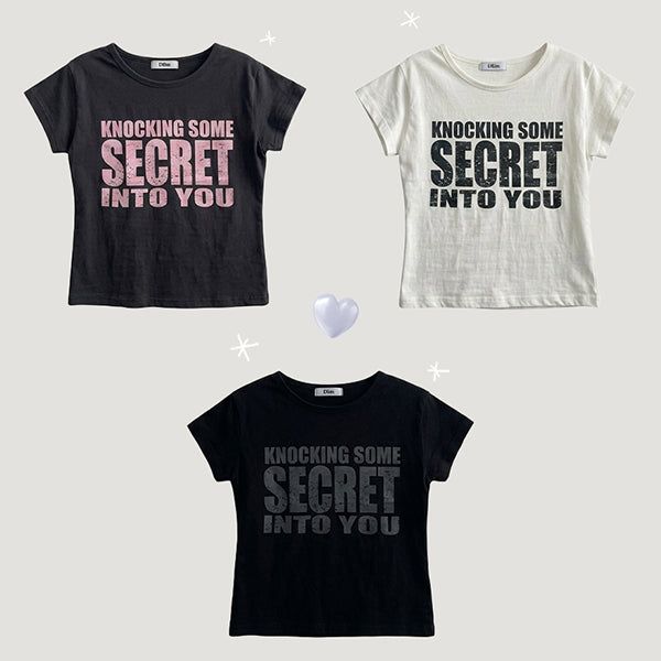 hijjoo（ハイチュー）の「Secret Lettering Short Sleeve Tee (3 colors)（Tops）」