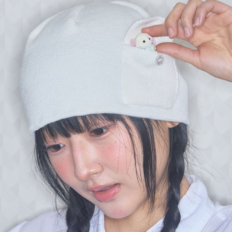 kiibi（キイビ）の「ボキポケットビーニー ホワイト（帽子）」