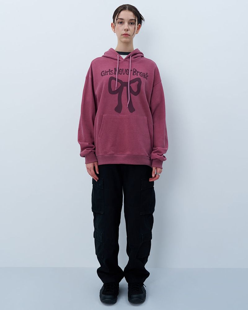 NEVER BREAK PIGMENT HOODIE-PURPLE