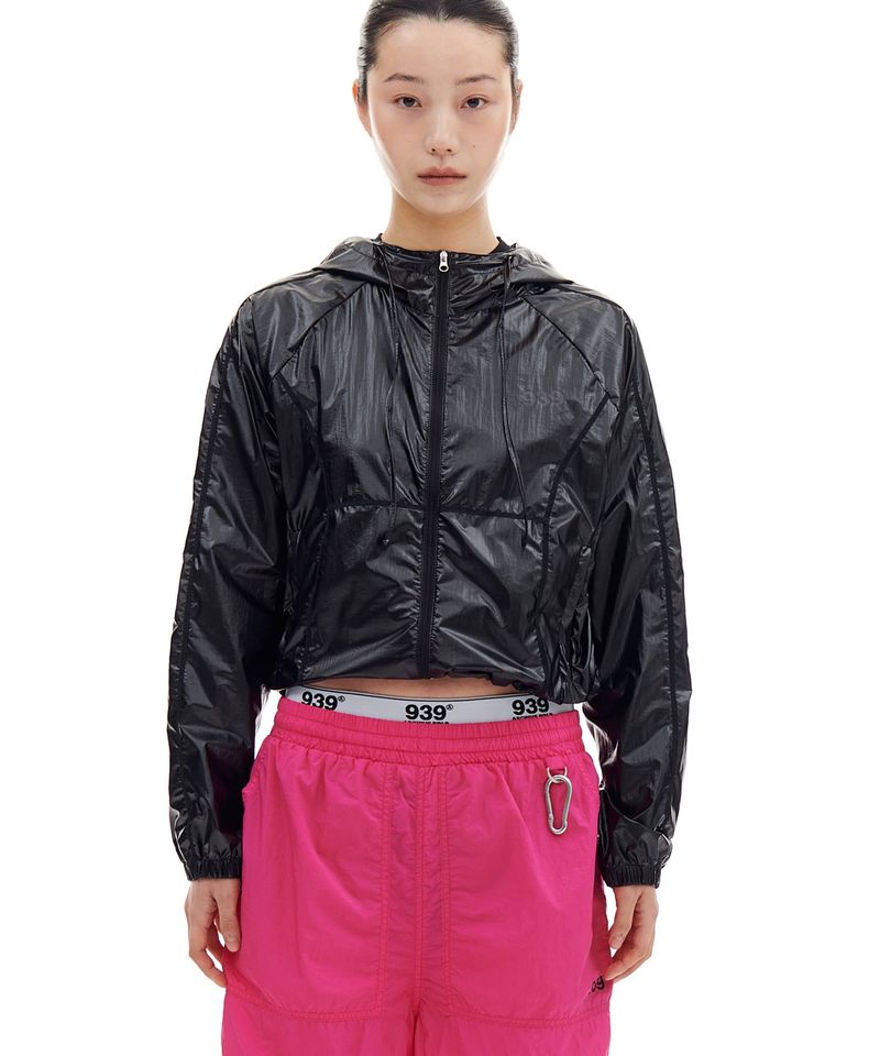 ARCHIVE BOLD(アーカイブボールド)の「SHEER PACKABLE CROP WINDBREAKER (BLACK)(Jackets/Outerwear)」