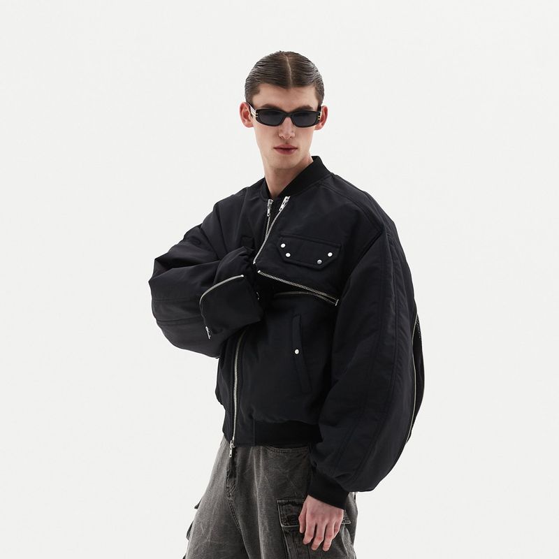 DNSR（ディーエヌエスアール）の「multi zipper bomber jacket（Jackets/Outerwear）」