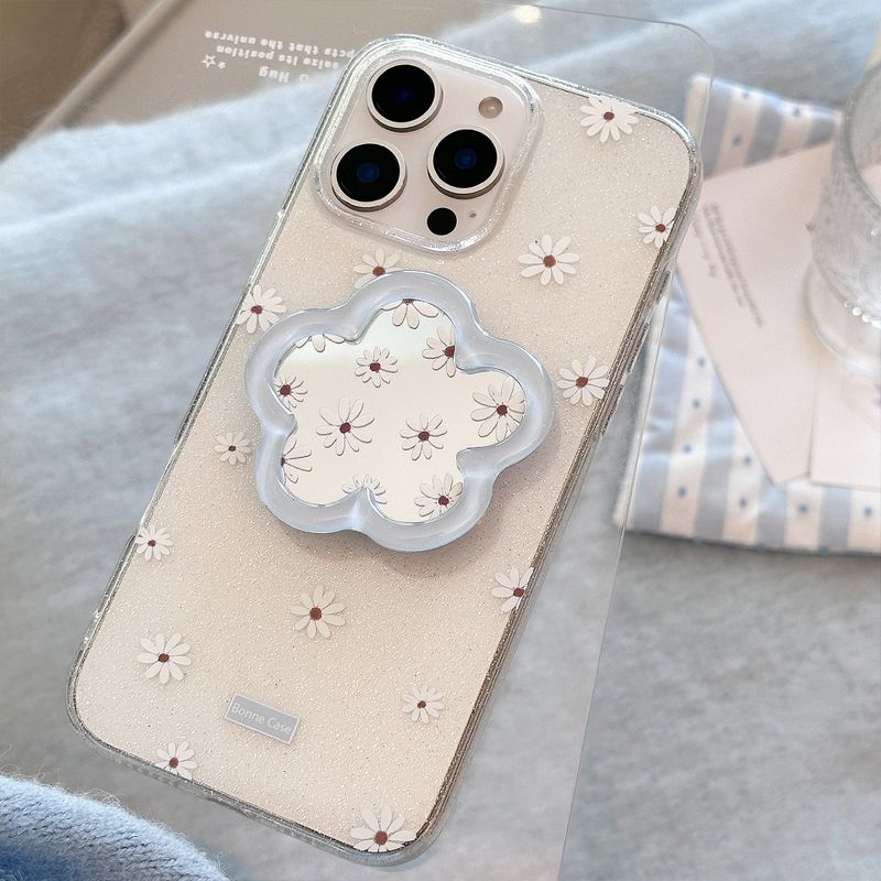 Summer Blue Flower Mirror Stand iPhone Case