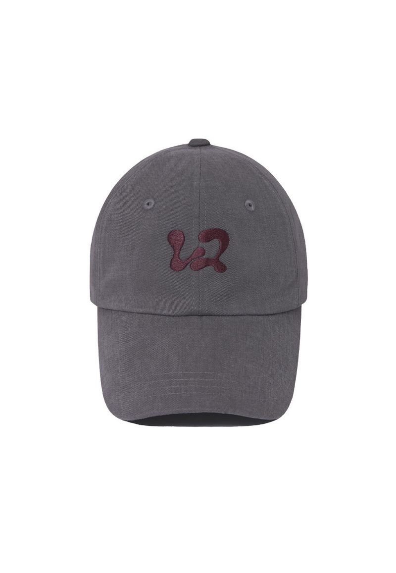 WOOALONG（ウアロン）の「Mellow cotton logo cap - DUSTY GREY（Hats）」