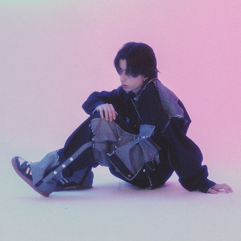 grunge roll-up denim pants_blue