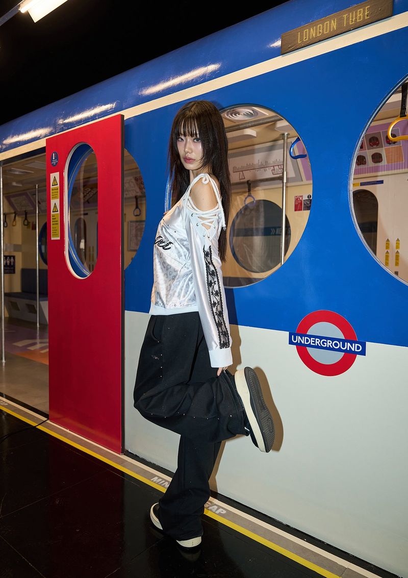 leopard lace uniform mtm - white