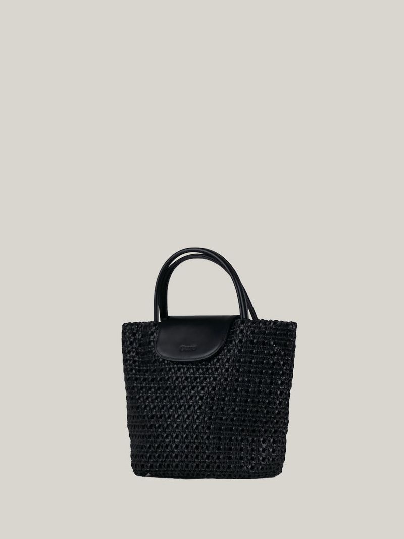 LEATHER BASKET BAG [ NIGHT ]