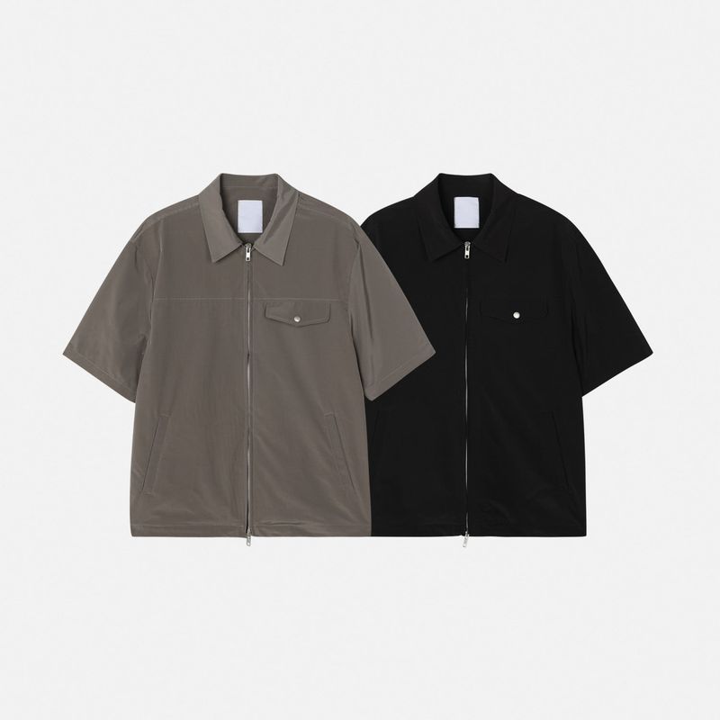 Stream Nylon Short-Sleeve Zip-Up (2 Colors)
