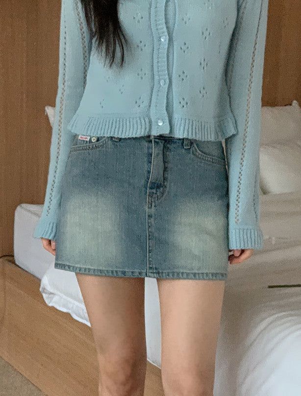Daily Raw Denim Mini Skirt