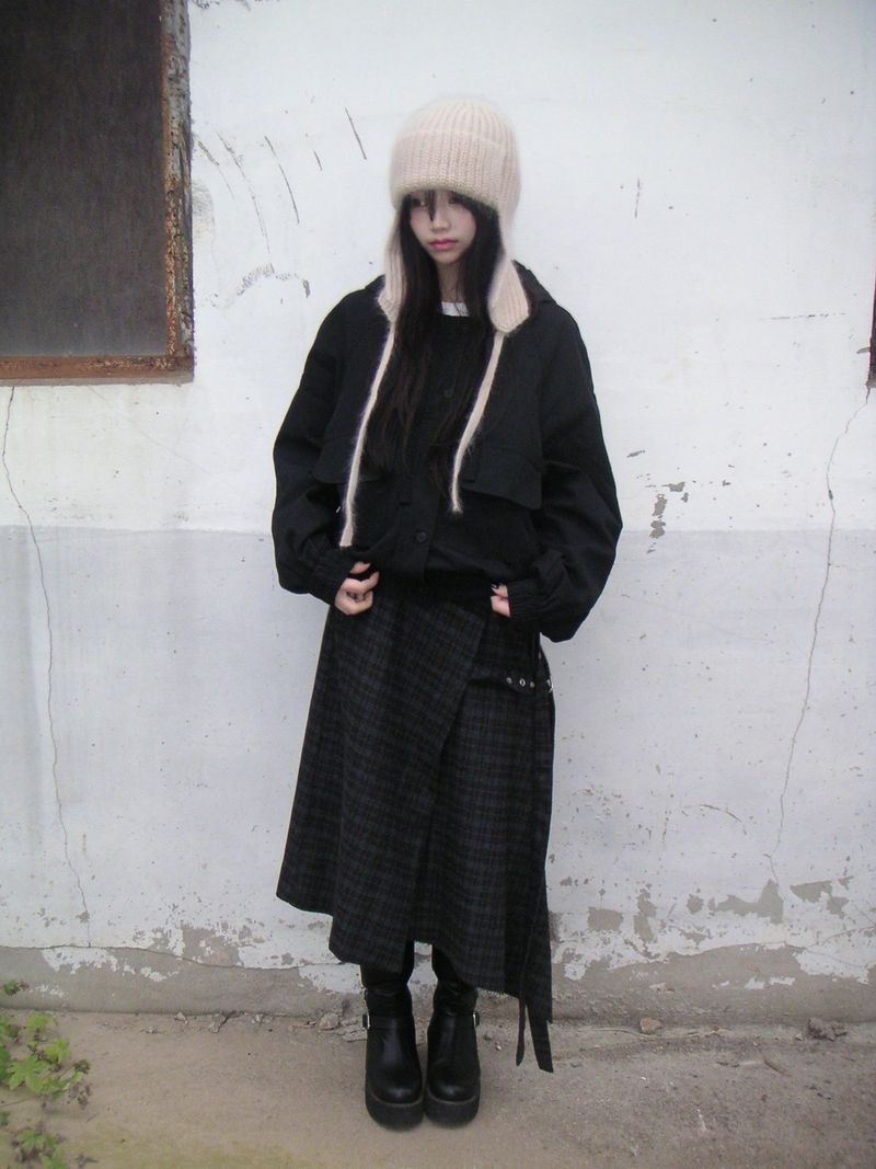 unbal wrap skirt
