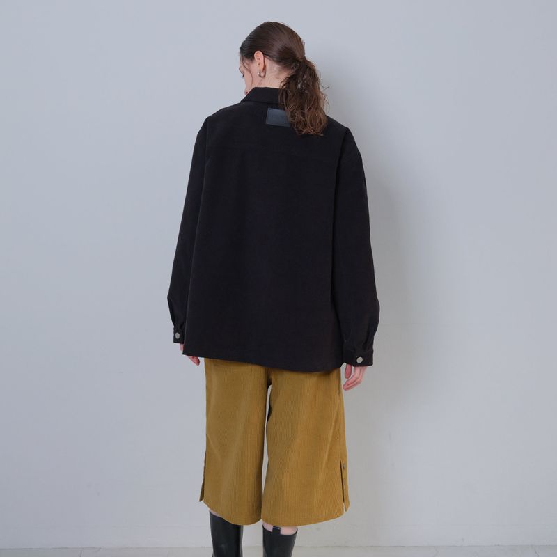 Olive Corduroy Snap Bermuda Pants
