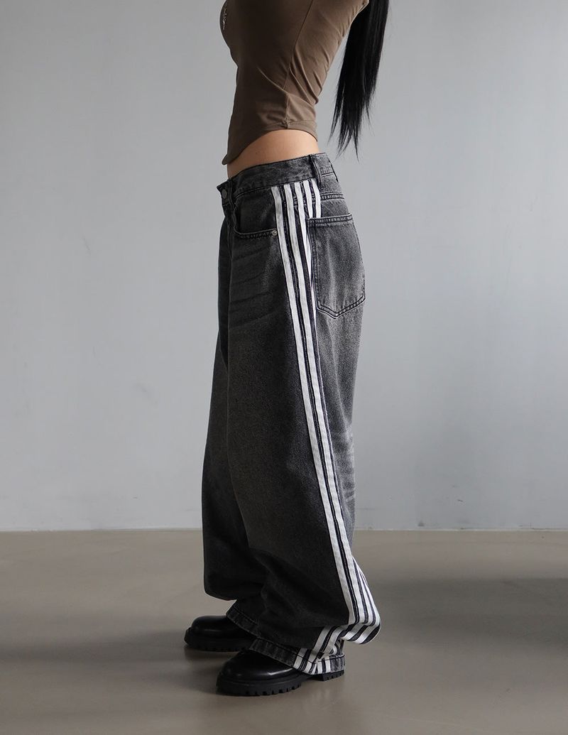[UNISEX] Five track wide jeans