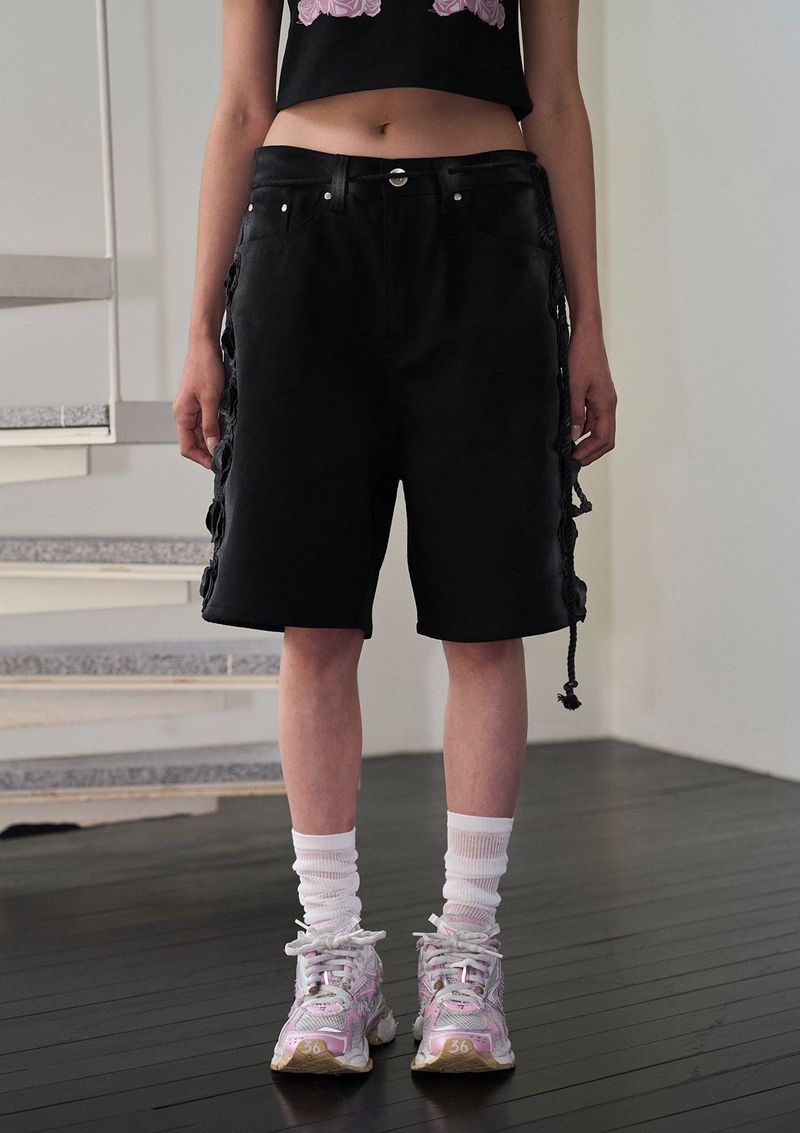 dirty flower half pt - black