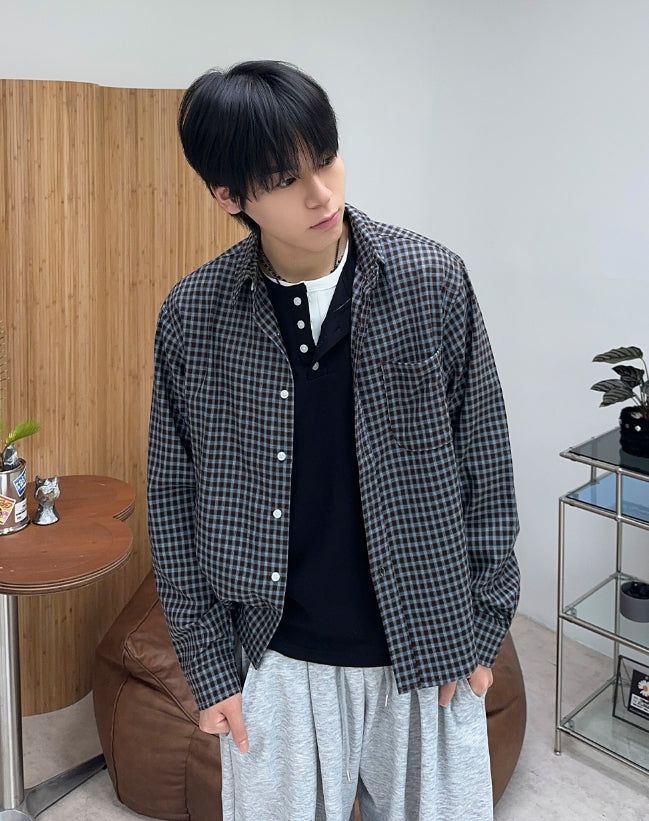 SATIIIZ（サティーズ）の「Tied Crop Check Shirt（Tops）」