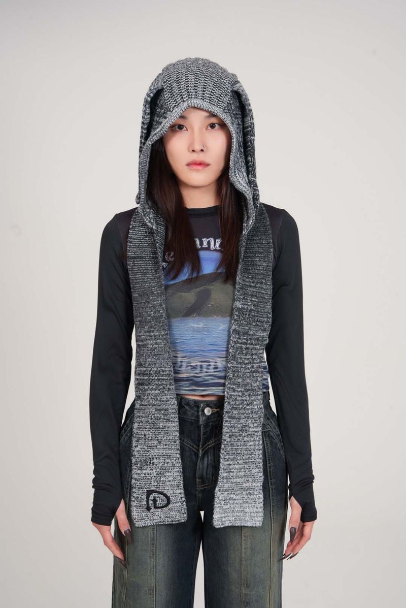 Rabbit Ear Balaclava Muffler(BK)