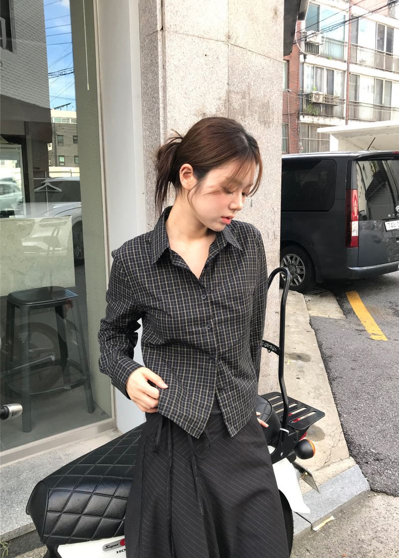  MINI CHECK CROP SHIRT