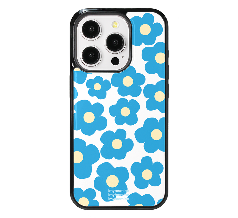 HAPPIMYMEMINE（ハッピーマイミーマイン）の「[MADE] IM フラワーフォンケース ブルー（スマホグッズ/小物）」