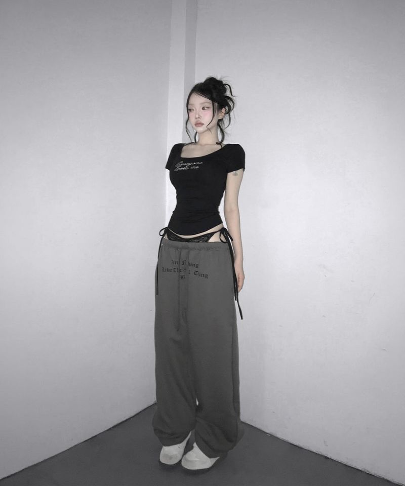 exy corset glitter tee (4colors)