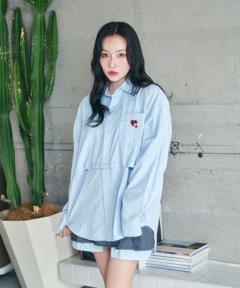 ANDGEEBEE（アンジービー）の「UNISEX 2WAYハートシャツ（Tops）」