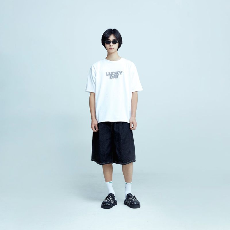 ラッキーデイクローバーT　ホワイト