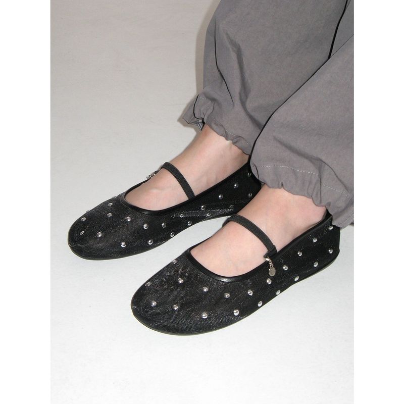 Bliss 0025. Stud Mesh Flat - 3colors