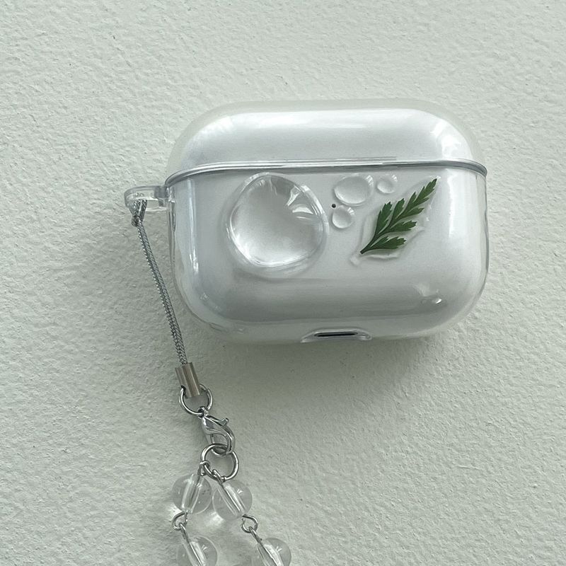 [made]Leaf&water drop resin airpod case