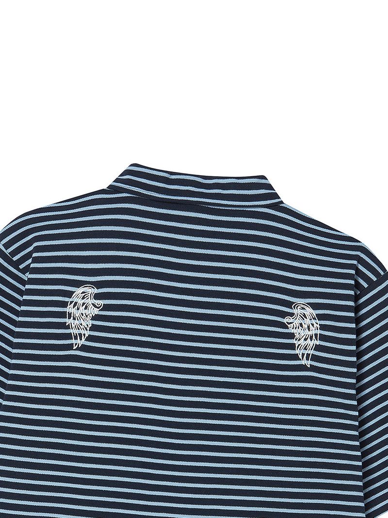 OVERSIZED WING POLO SHIRT BLUE