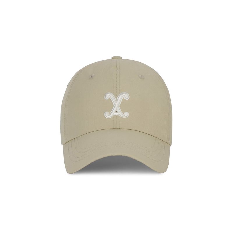 VA Curved Logo Nylon Ball Cap / Lightbeige