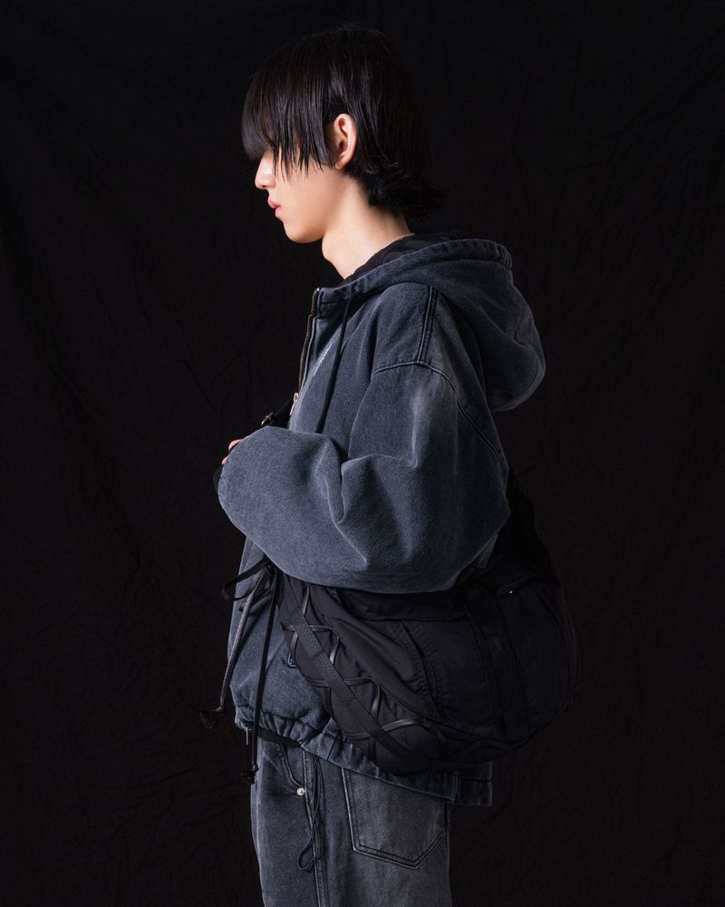 Taped Shoulder Bag (Black)