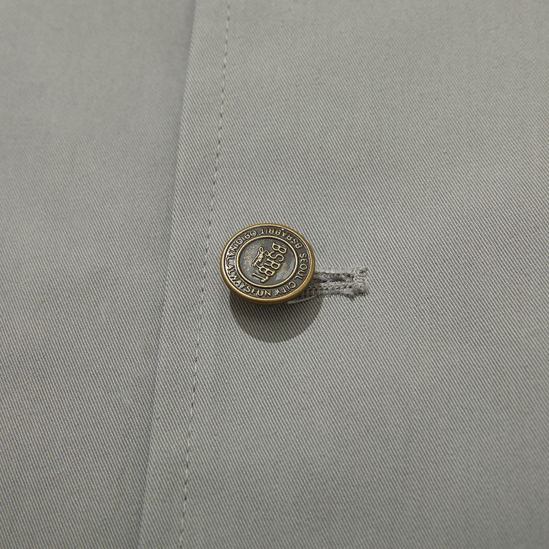 BSR2223FWJK063 LOGO COLLAR COTTON BASIC JACKET GRAY