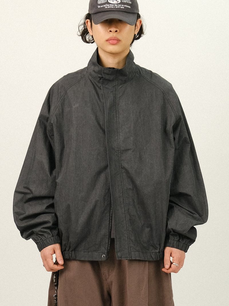 TH Washed CN Crop High-neck Jacket